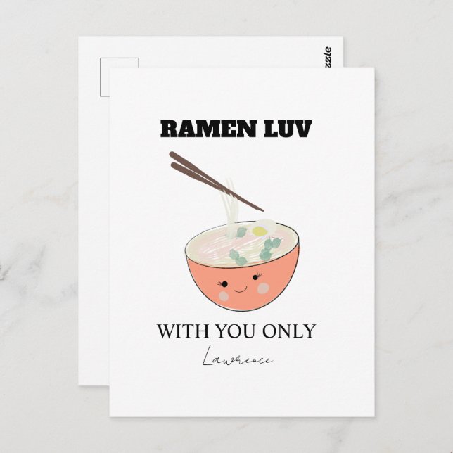 Prison Long Distance Cute Ramen Soup  Postcard (Front/Back)