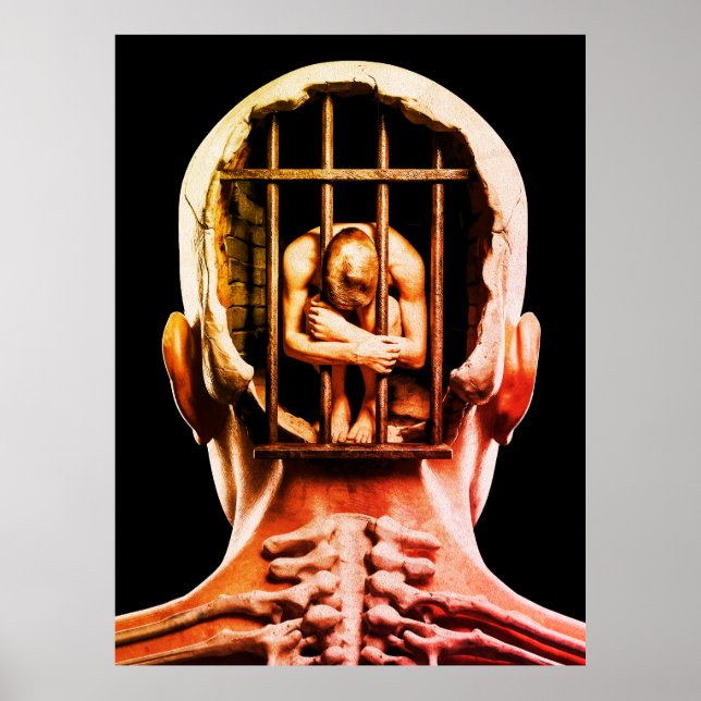 Prison of the Mind – Surreal Conceptual Wall Art  (Front)