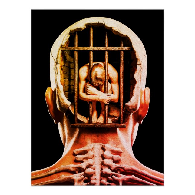 Prison of the Mind – Surreal Conceptual Wall Art  (Front)