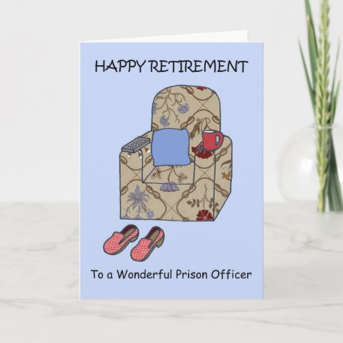 Prison Officer Happy Retirement Card