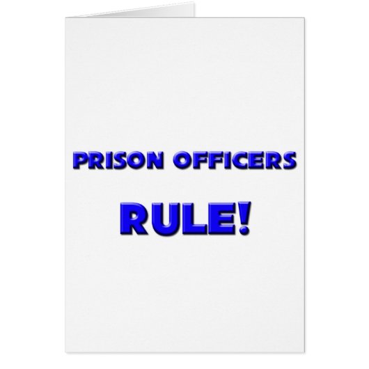 Prison Officers Rule! Cards (Front)