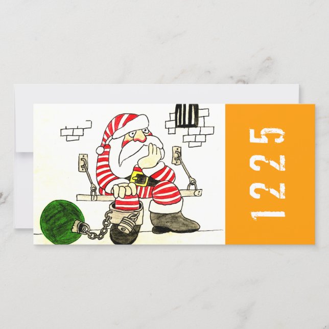 PRISON SANTA HOLIDAY CARD (Front)