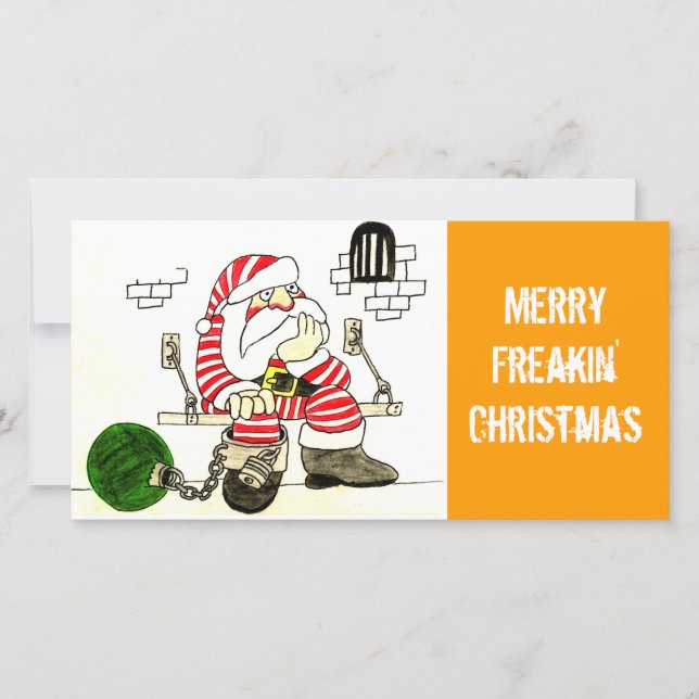 PRISON SANTA HOLIDAY CARD (Front)