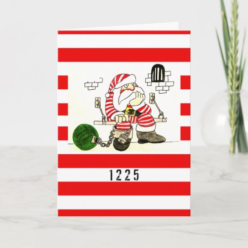 PRISON SANTA HOLIDAY CARD