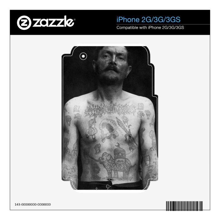 Prison Tattoos iPhone 2G Decal