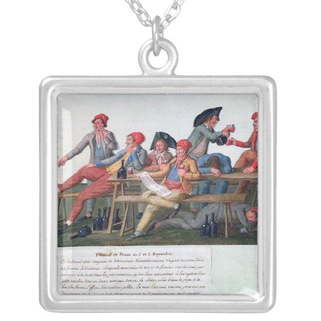 Prison Tribunal of 2 & 3 September, 1792 Silver Plated Necklace (Front)