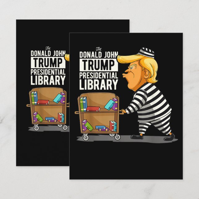 Prison Trump Presidential Library Card (Front/Back)