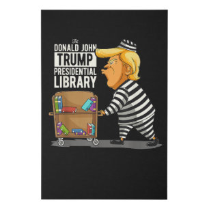 Prison Trump Presidential Library Faux Canvas Print