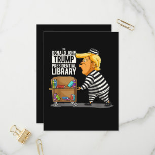 Prison Trump Presidential Library Invitation Postcard