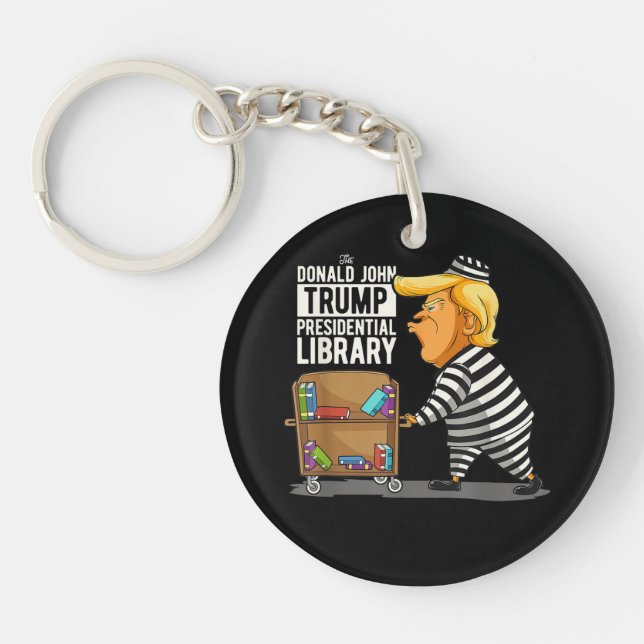 Prison Trump Presidential Library Keychain (Front)