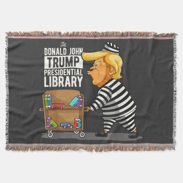 Prison Trump Presidential Library Throw Blanket (Front)
