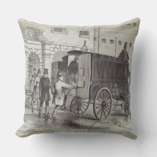 Prison Van taking up Prisoners at the House of Det Throw Pillow