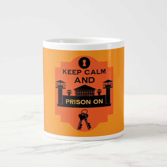 Prison Visit Gift Giant Coffee Mug (Front)