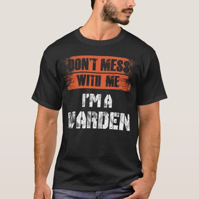 Prison Warden Funny Jail Prisoner Law Enforcement  T-Shirt (Front)