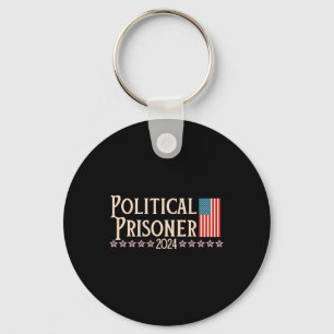 Prisoner 2024 Vote Trump November 5 American Flag Keychain