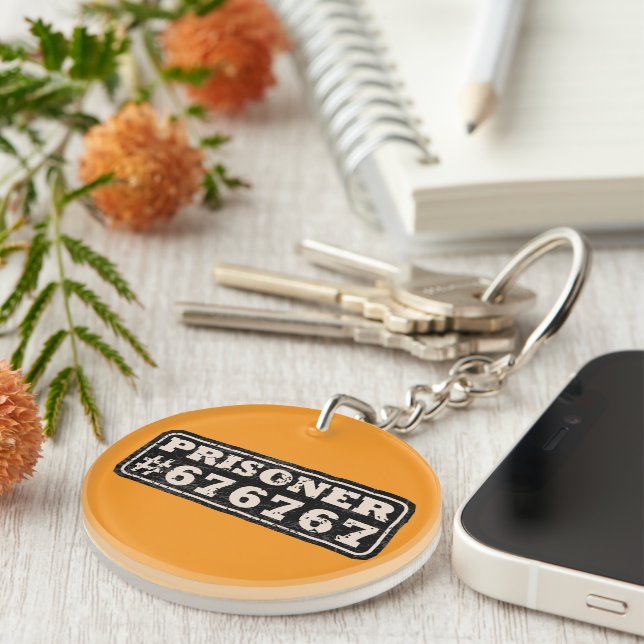 Prisoner 67 Meme Keychain (Front Right)