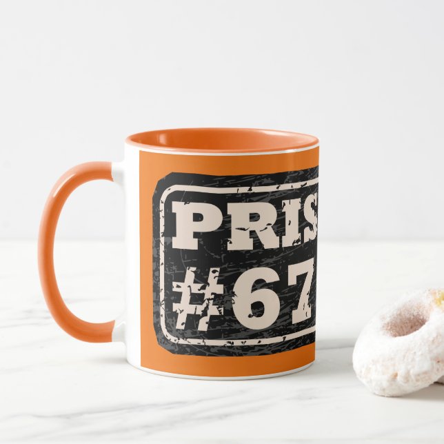 Prisoner 67 Meme Mug (With Donut)