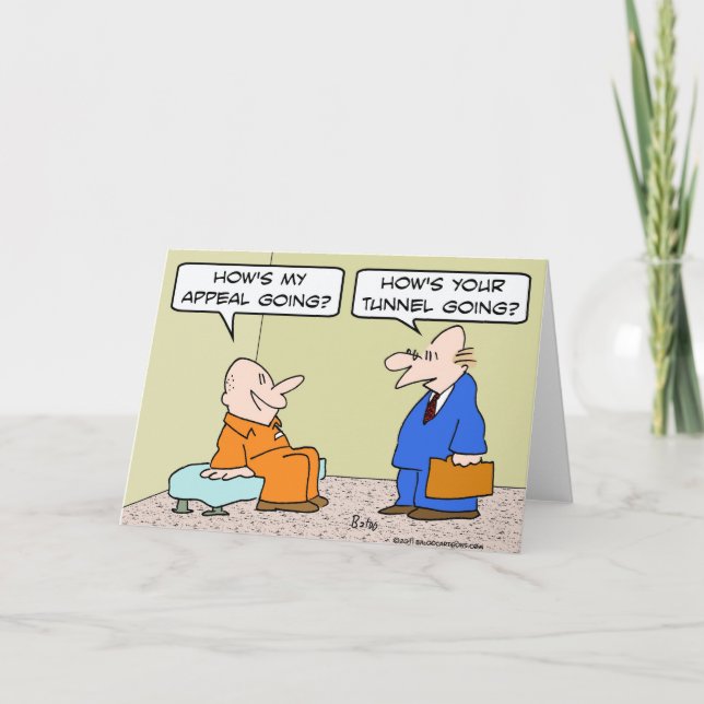 prisoner cell lawyer appeal tunnel card (Front)