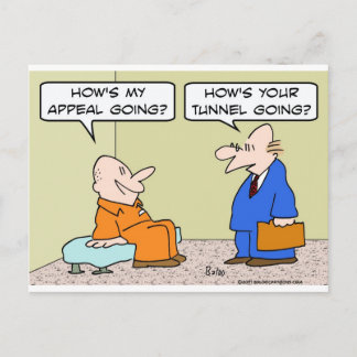 prisoner cell lawyer appeal tunnel postcard