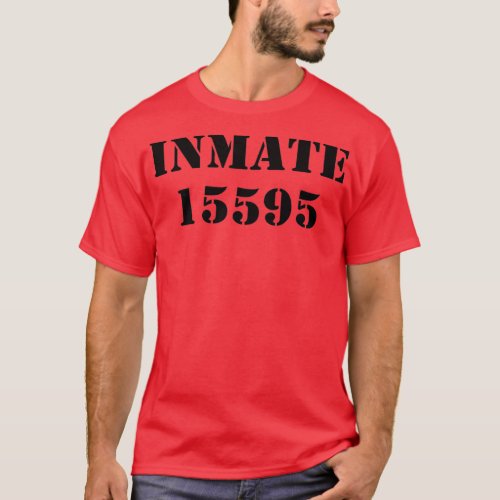Prisoner Costume Jail Inmate Convict Funny easy Ha T_Shirt