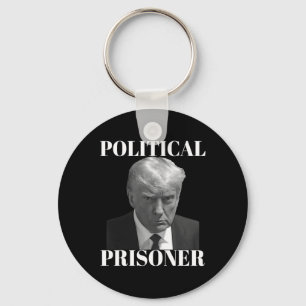Prisoner Donald J. Trump Black & White Mugshot Keychain
