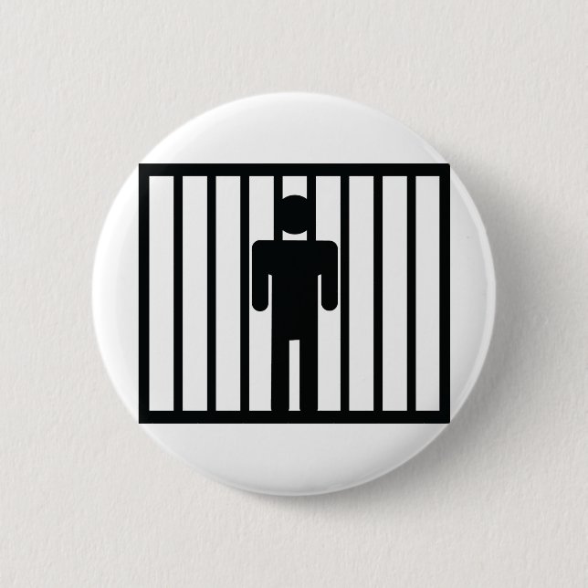 prisoner icon pinback button (Front)