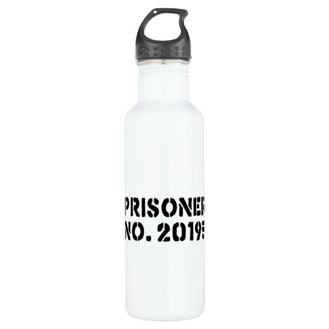 Prisoner No. 20195 Stainless Steel Water Bottle (Front)