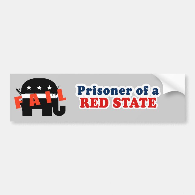 Prisoner of a Red State Bumper Sticker (Front)