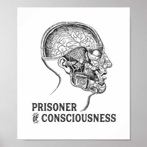 Prisoner of Consciousness Wide Awake Humor Poster