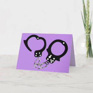PRISONER OF LOVE HANDCUFFS GREETING CARDS