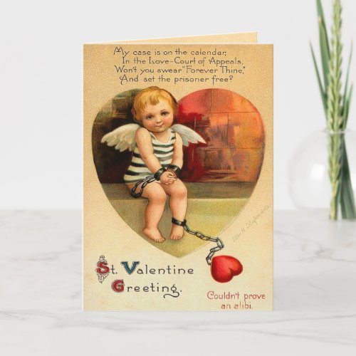 Prisoner of Love Valentines Day Card