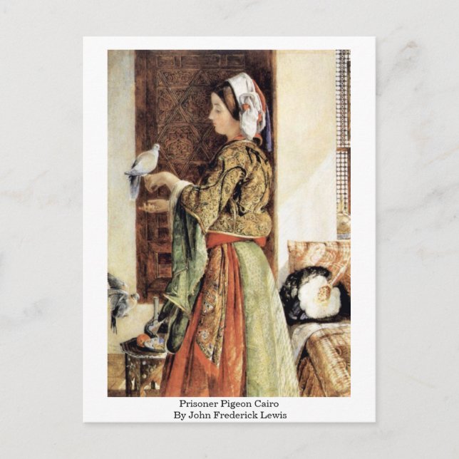 Prisoner Pigeon Cairo By John Frederick Lewis Postcard (Front)