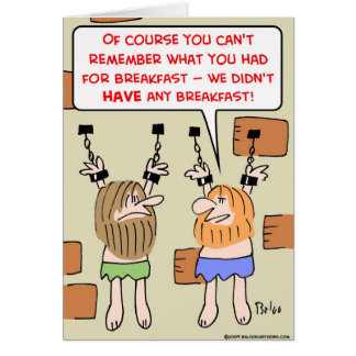 prisoners breakfast cards