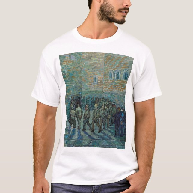 Prisoners Exercising 1890 by Vincent van Gogh T-Shirt (Front)