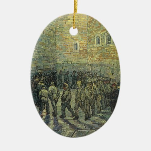 Prisoners Exercising by Vincent van Gogh Ceramic Ornament