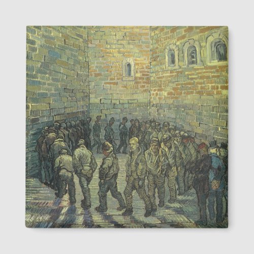 Prisoners Exercising by Vincent van Gogh Magnet