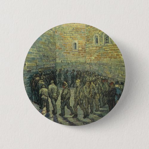 Prisoners Exercising by Vincent van Gogh Pinback Button