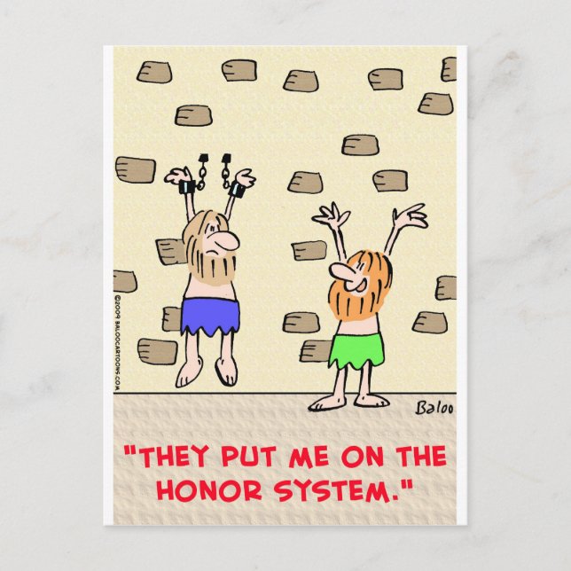 prisoners honor system postcard (Front)