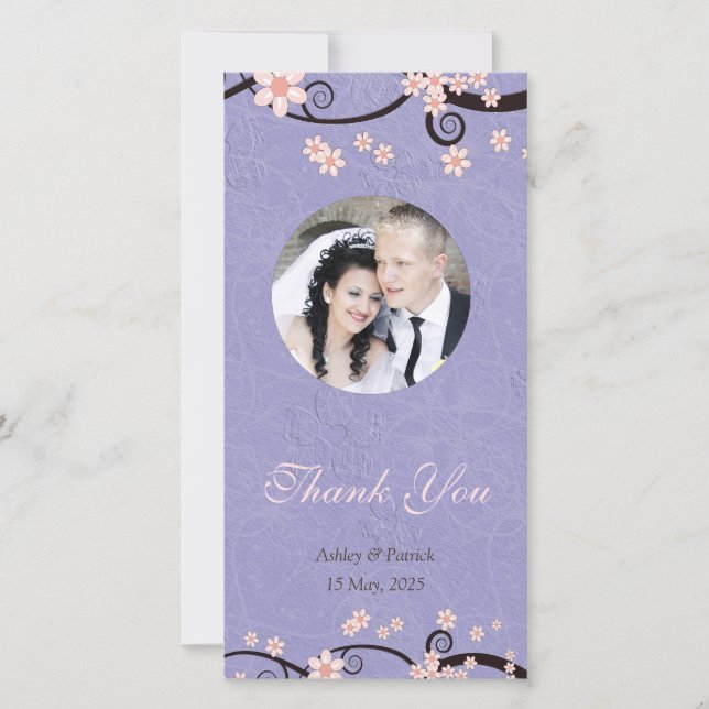 Prisoners of Love Violet Thank You Photo Card (Front)