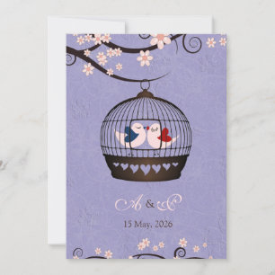 Prisoners of Love Violet Wedding Invite