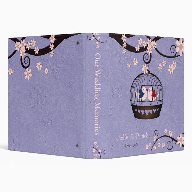 Prisoners of Love Violet Wedding Photo Album Binder (Background)