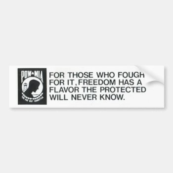 Prisoners Of  War  Missing In Action Bumper Sticker by stanrail at Zazzle