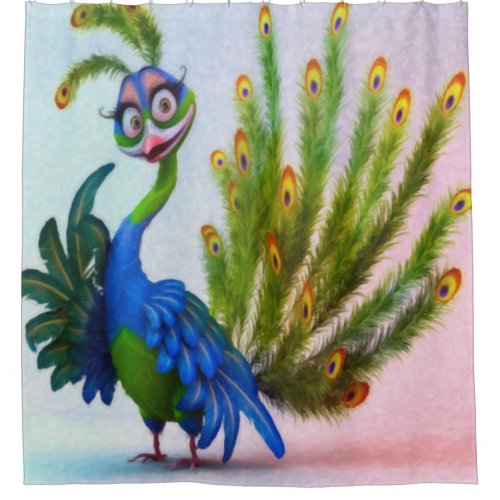 Prissy Peacock Shower Curtain