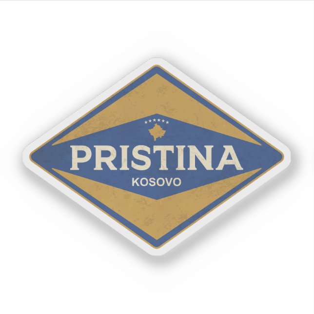 Pristina Kosovo Vintage Sticker (Front)