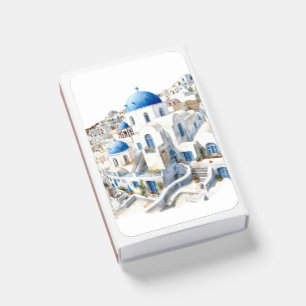 Pristine Blue and White Santorini  Matchboxes