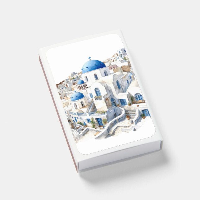 Pristine Blue and White Santorini  Matchboxes (Front Closed)