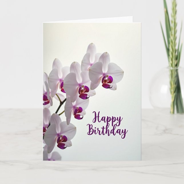 Pristine Floral Birthday Card (Front)