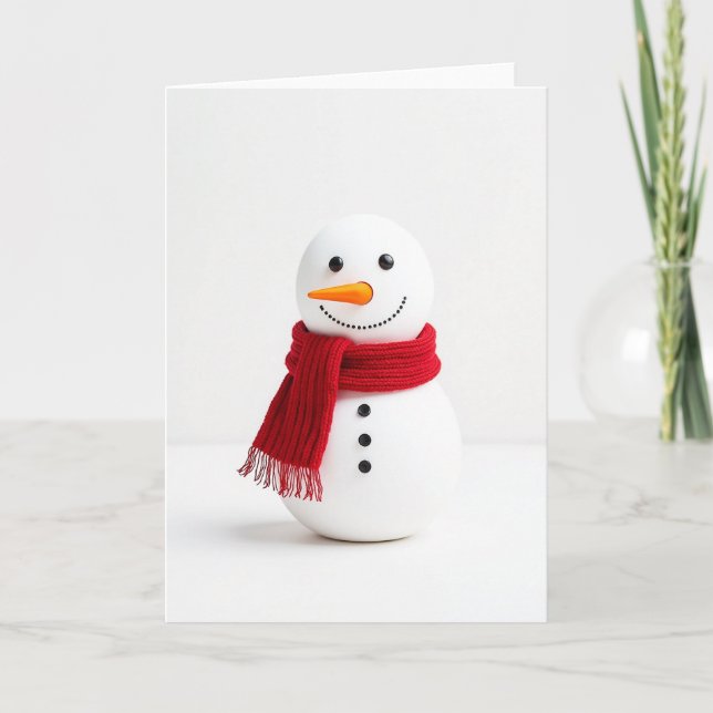 Pristine Snowman Christmas Card (Front)