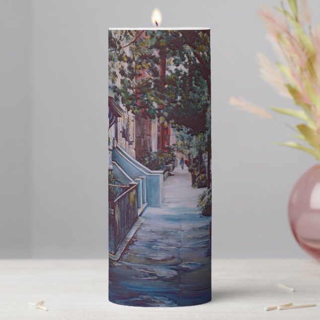Pristine Walk on 19th Street Pillar Candle (In Situ)