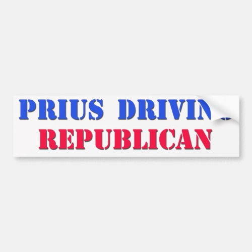 priusdrivingrepublican bumper sticker